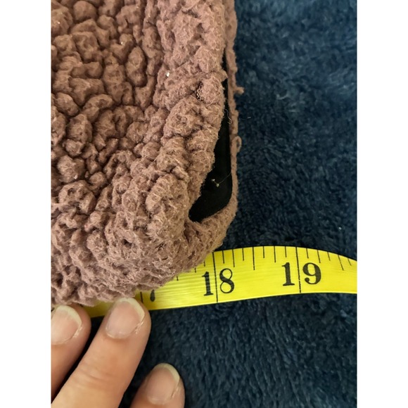 PINK Victoria's Secret Black and Pink Full Zip Sherpa/Fleece Jacket Size Large - Picture 12 of 13